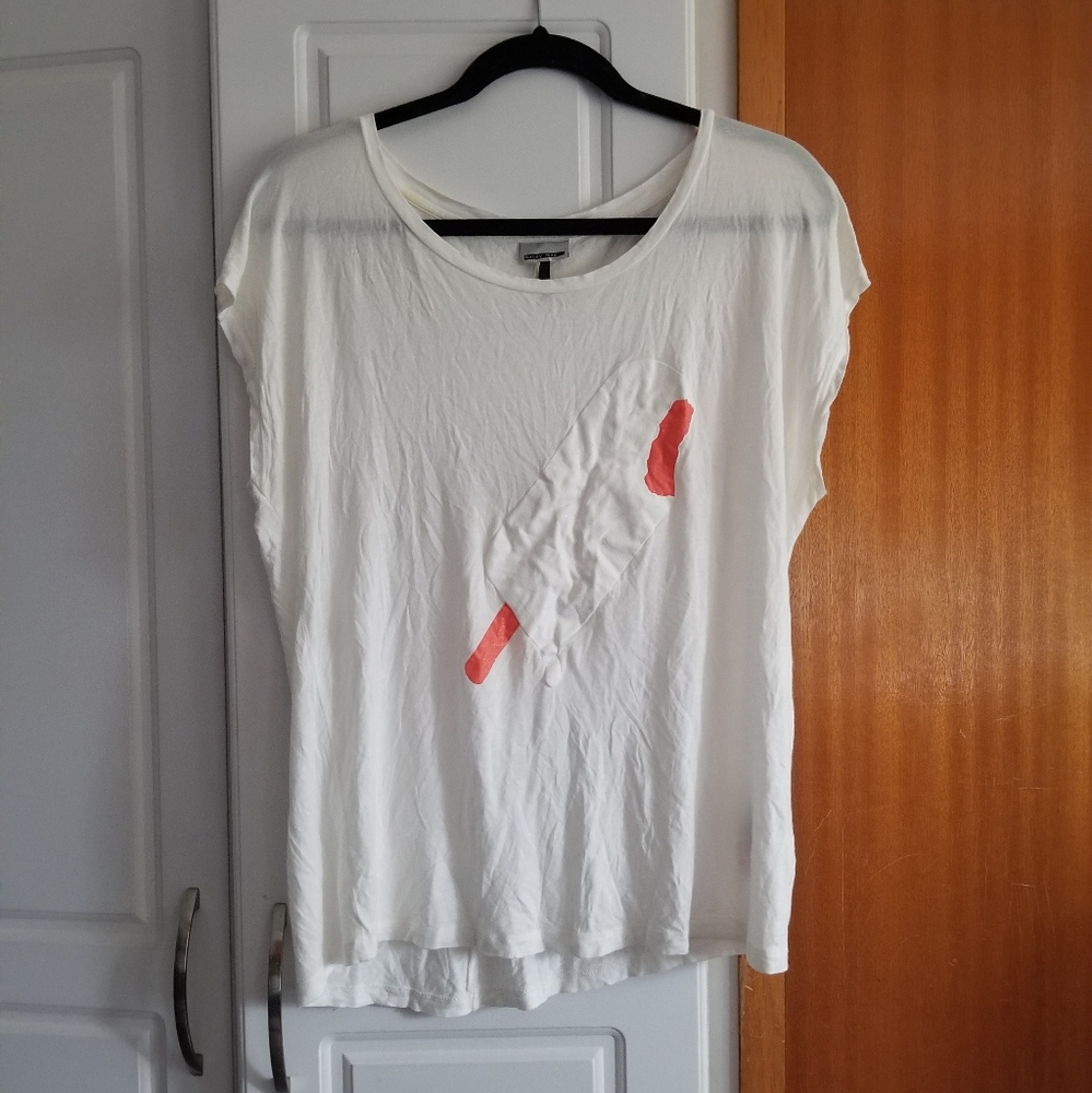 🍁🌺Design Lab puff graphic top